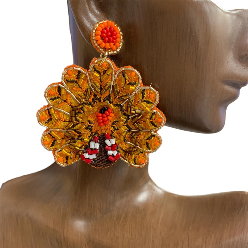 Thanksgiving turkey sale earrings