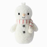 Baby Snowman W/Candy Cane Scarf-Ivory