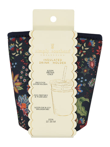Insulated Drink Sleeve-Flower