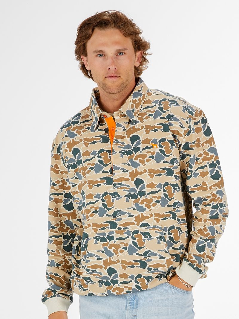 Long Sleeve Fleece Lined Camo Shirt
