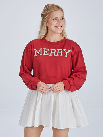 Twyla Merry Dress-Red/White