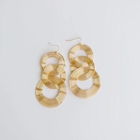 Jordan Circle Earrings-Gold