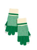 Hadley Touch Screen Gloves-Green/White