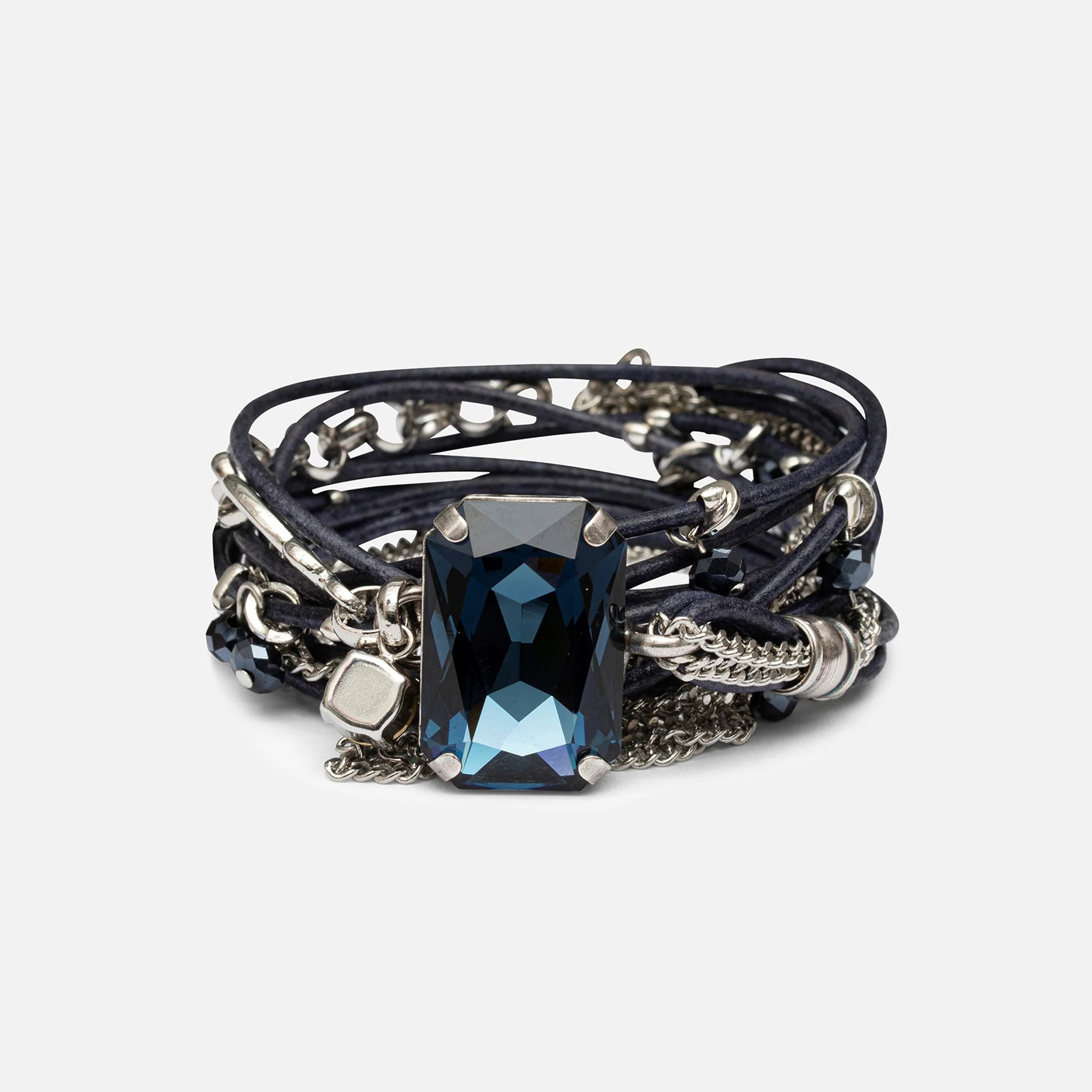 Stardust Leather Bracelet-Blue