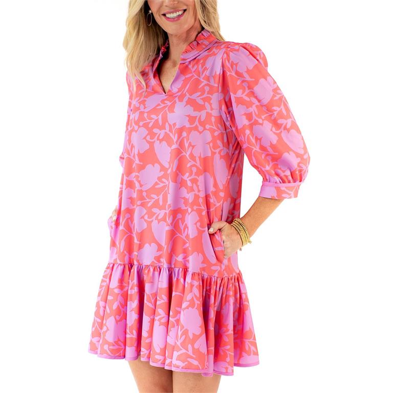 Naomi Garden Grace Dress-Coral