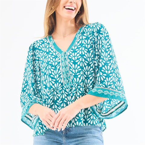 Monroe Stay Polished Top-Green