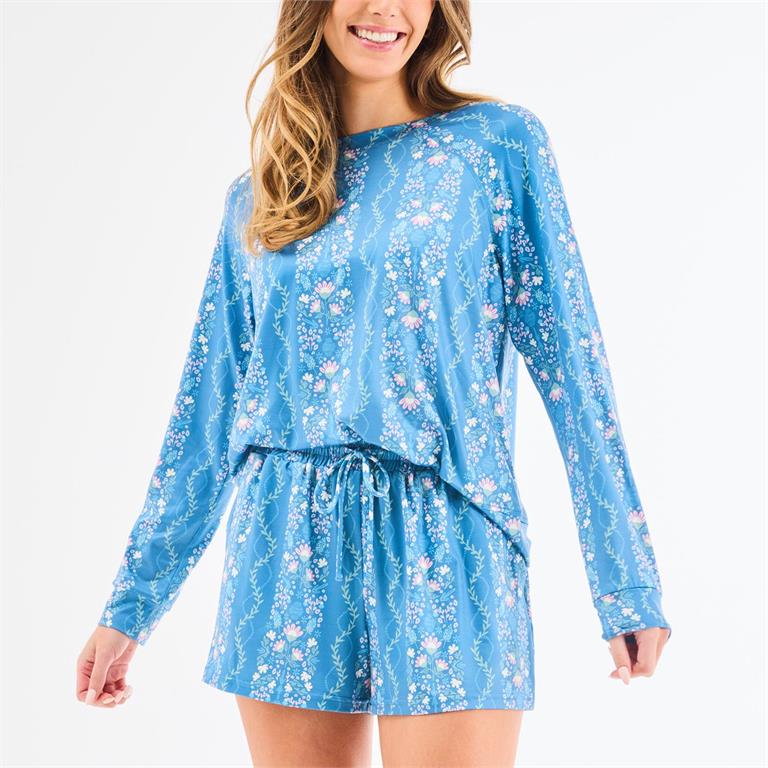 Annie L/S Short Set-Blue
