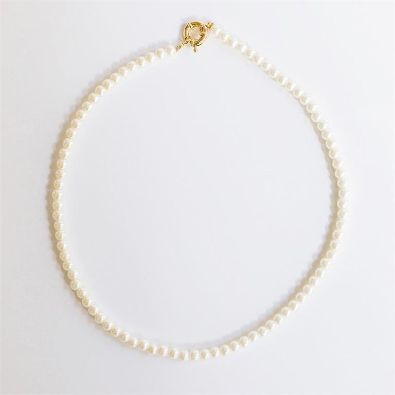 Sadie Pearl Necklace-Gold