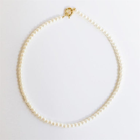 Sadie Pearl Necklace-Gold