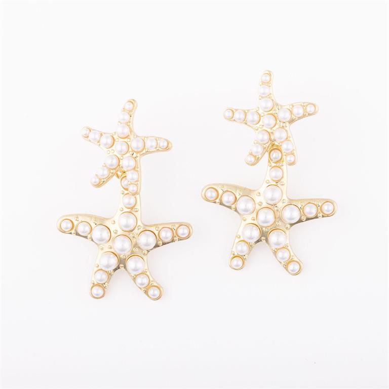 Evelyn Starfish Earrings-Gold