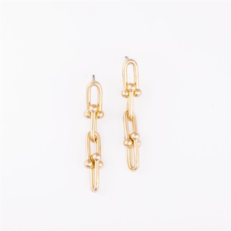 Aylin Link Earrings-Gold