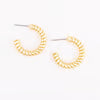 Josie Beaded Hoops-Gold