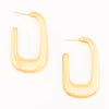 Adelaide Brushed Gold Long Hoop Earrings