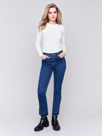 Ombre Bootcut Leg Pant-Indigo