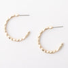 Charley Hammered Hoop Earrings-Gold