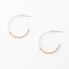 Mabel Pearl & Bead Hoop Earrings-Gold