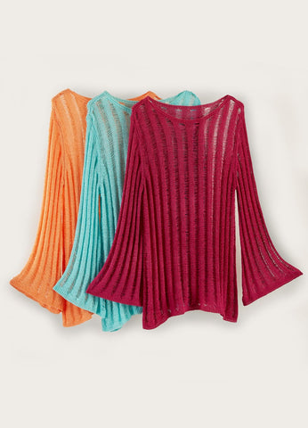 Knitted Sweater-Orange