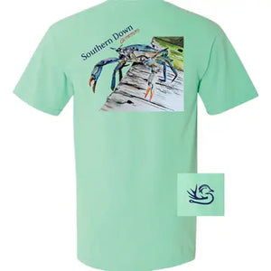 Crab On Dock Tee-Aqua