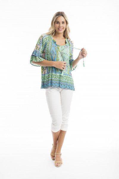 Boho Tunic Top-Green