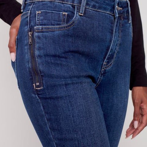 Jeans W/Zipper Pocket Detail-ble