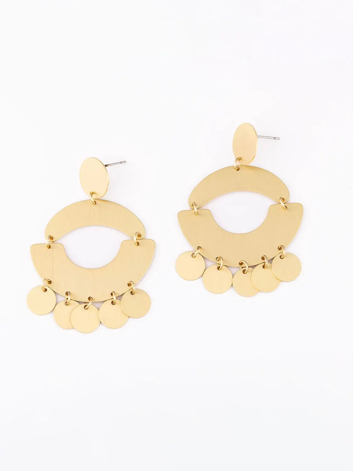 Skye Earrings-Matte Gold