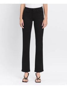 Mid Rise Bootcut Jean-Black