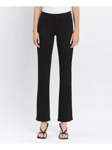Mid Rise Bootcut Jean-Black