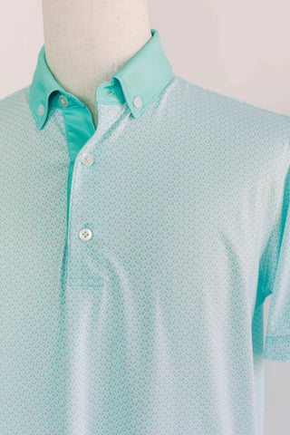 Alden S/S PoloTee-Turquoise