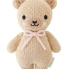 Baby Honey Bear Stuffed Animal W/Blush Bow