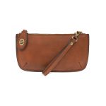 Metallic Mini Crossbody Wristlet Clutch-Light Bronze