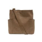 Kayleigh Side Pocket Bucket Bag-Fawn