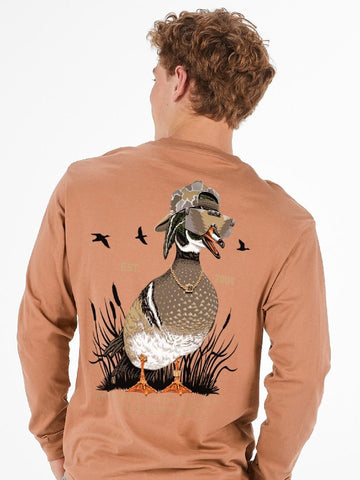 L/S Cool Duck T-Shirt-Chestnut