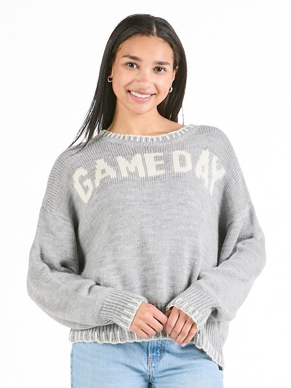 Gameday Sweater-Grey