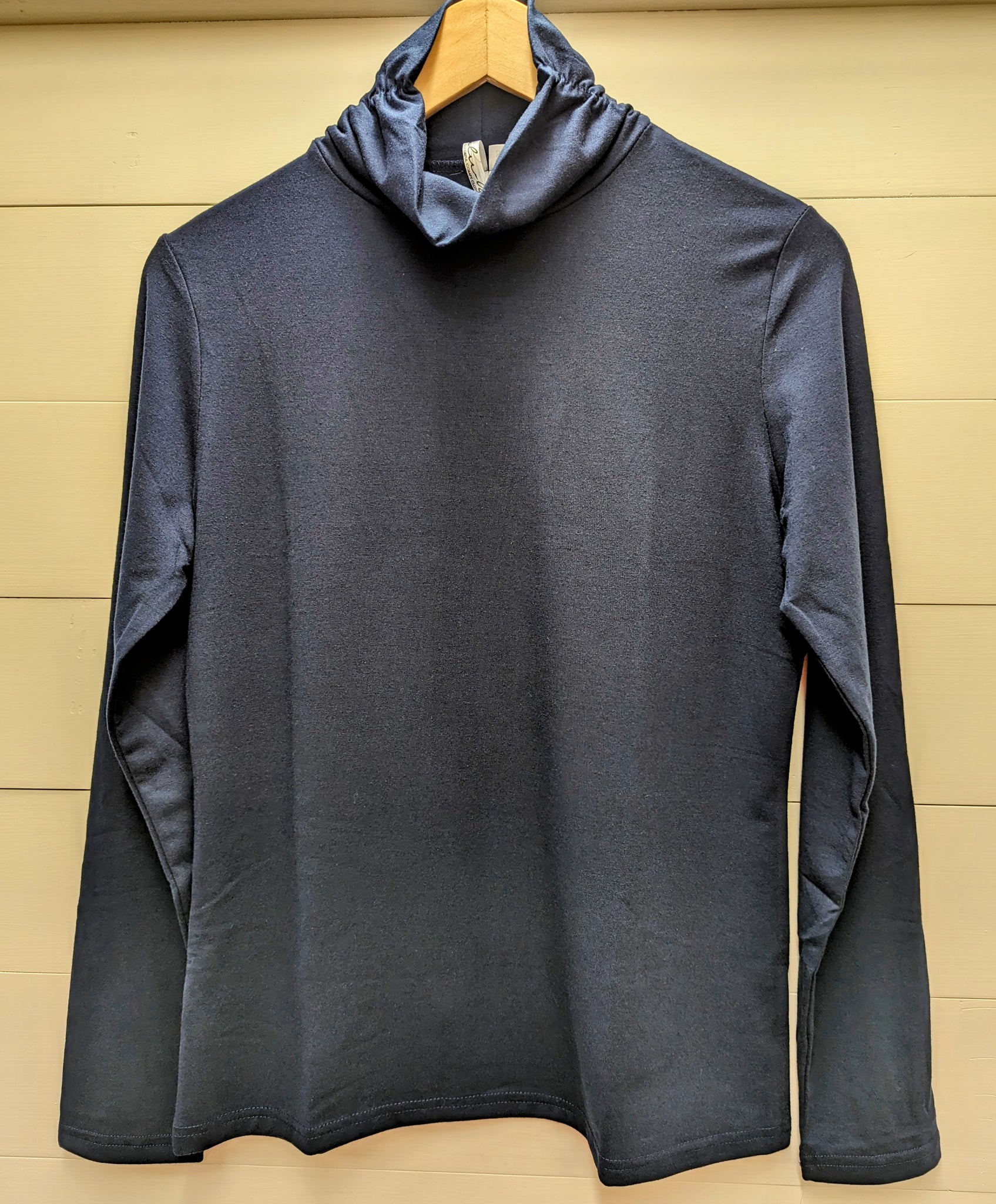 Turtle Neck Shell-Navy