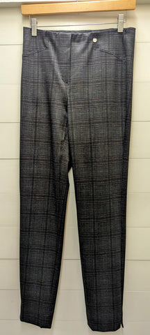 Rose Plaid Trouser-Black