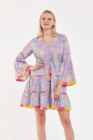 Desideria Majolica Arbor Dress-Blue
