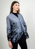 One Button Cardigan-Grey/Black