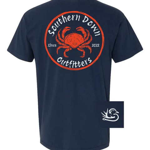 Short Sleeve Crab Tee-Navy