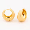 Brianna Brushed Gold Small Hoops