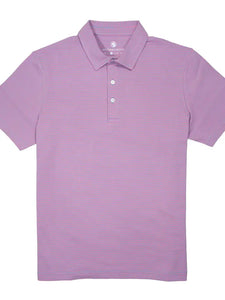 Tensaw Stripe Polo-Coastal Blue/Pink Lemonade