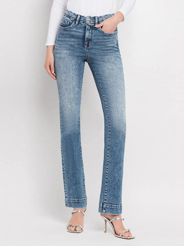 High Rise Tummy Control Bootcut Jean-Denim