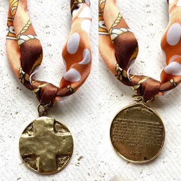 The Lord's Prayer W/Cross Scarf Necklace
