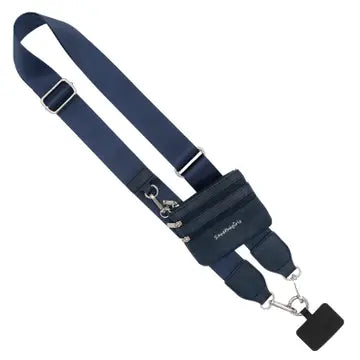 Clip And Go Phone Lanyard With Wallet-Navy