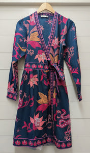 Cara Midnight Mosaics Dress-Navy