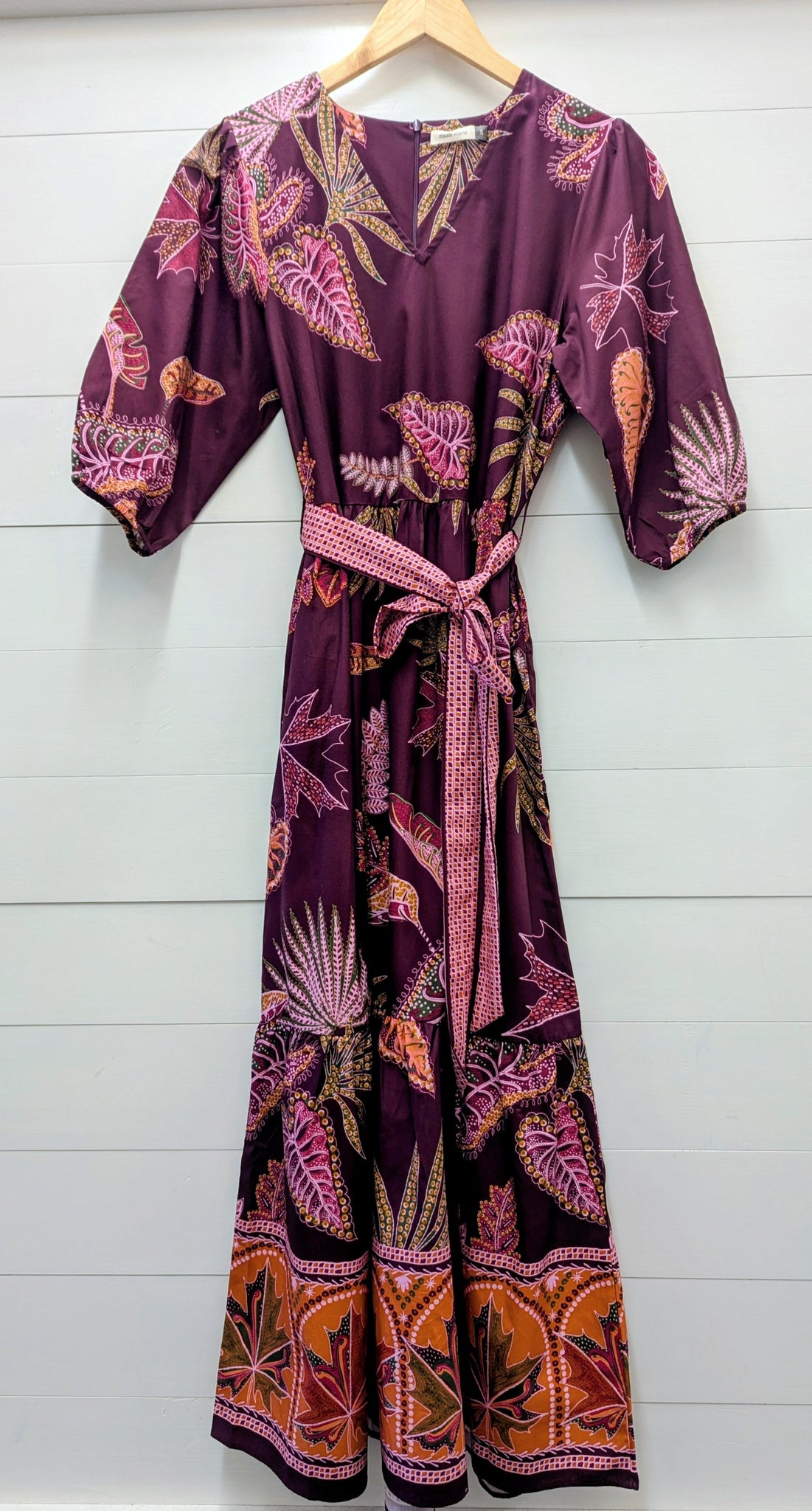 Molly Wine Floral Dress-Wine