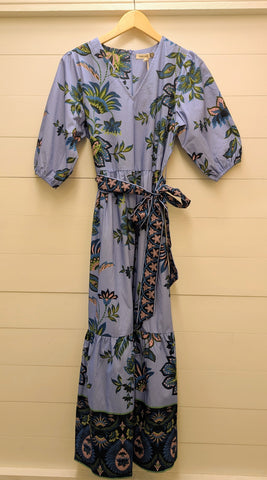 Molly Periwinkle Mosaic Maxi Dress-Periwinkle