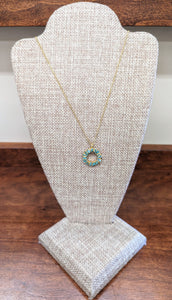 Turquoise Circle Necklace