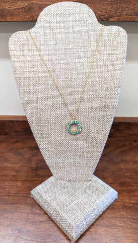 Turquoise Circle Necklace