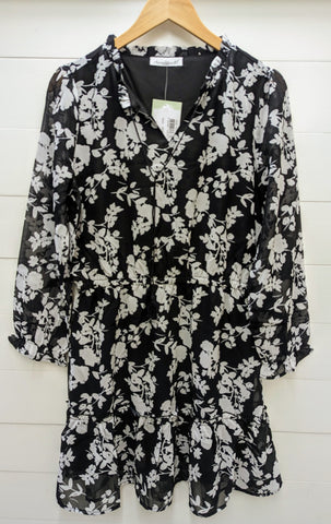 Floral Dress-Black