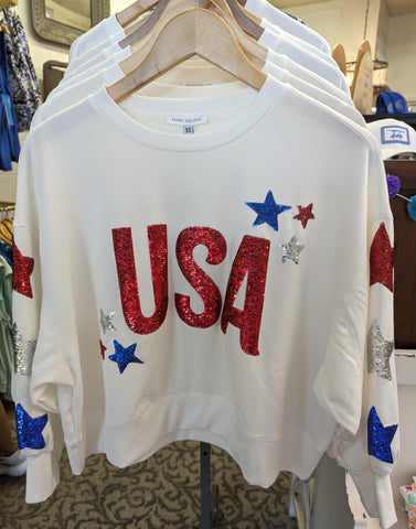 Millie USA Sweatshirt-White